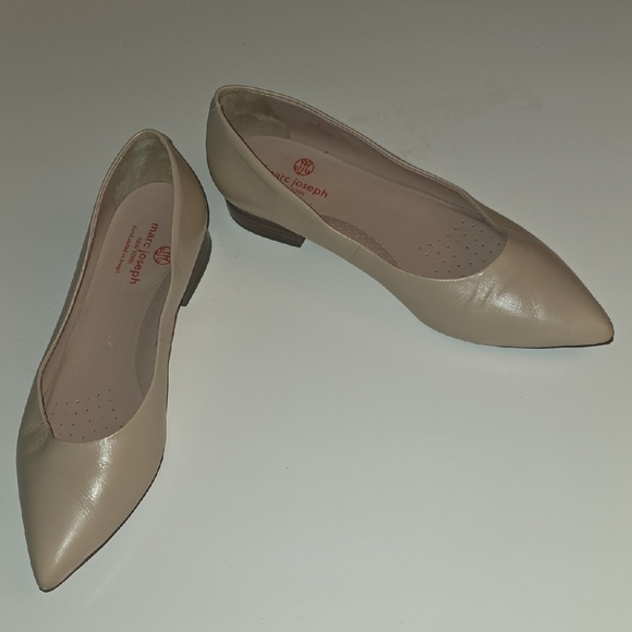 Marc Joseph Shoes - Handcrafted In Brazil Marc Joseph Beige Leather Flats